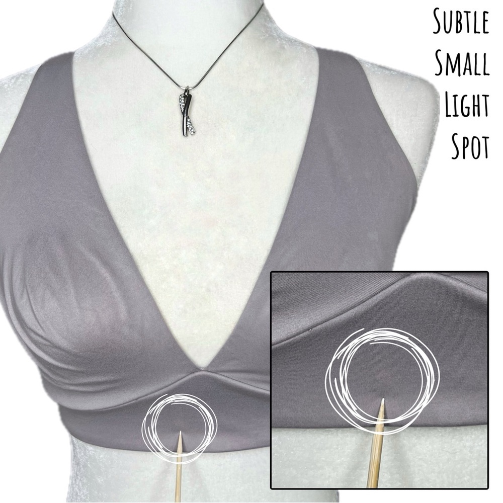 Victoria’s Secret Bra Unlined Plunge Racerback Bralette Seamless Deep V Grey 36C - Picture 7 of 11